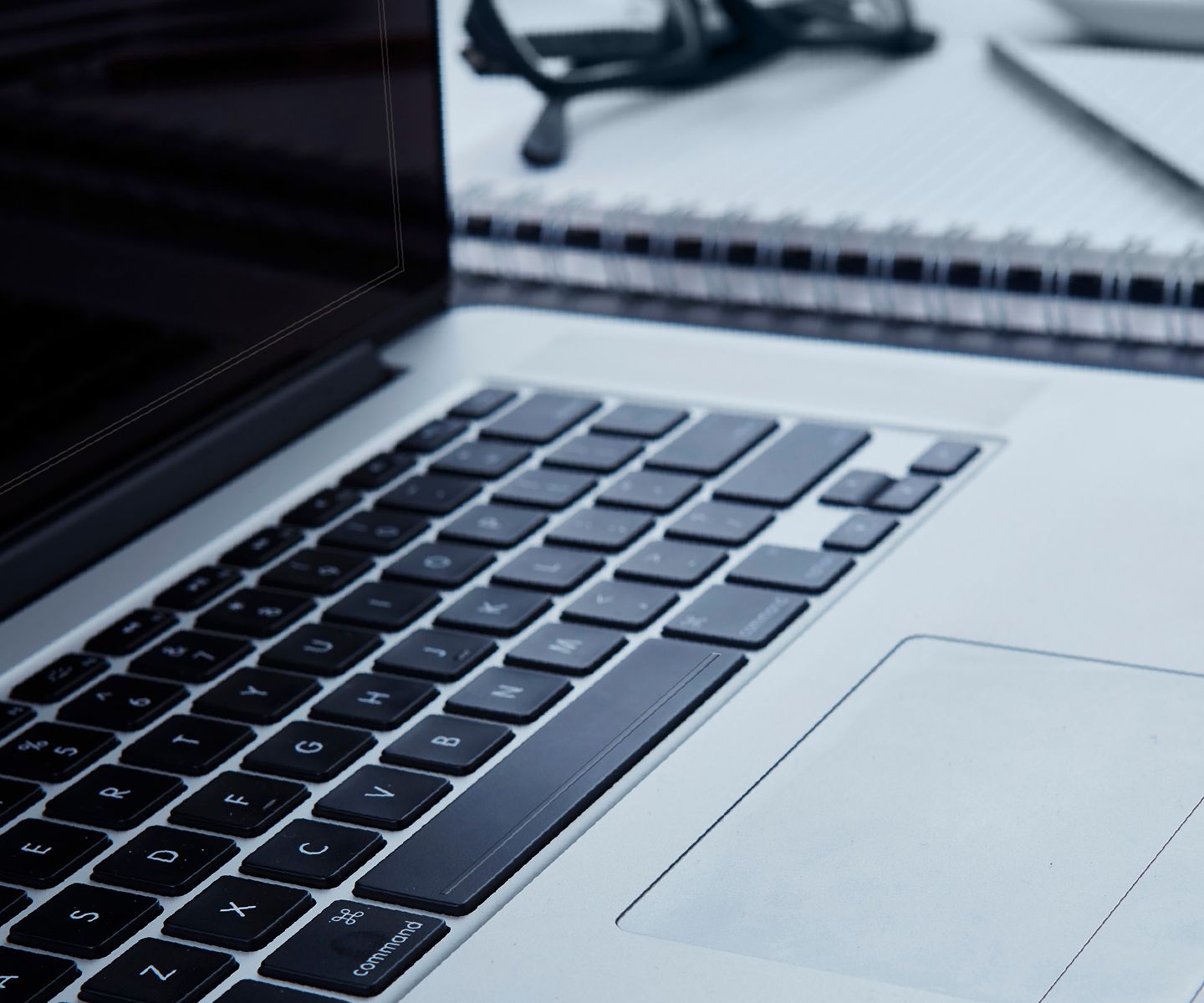 Laptop in a modern office