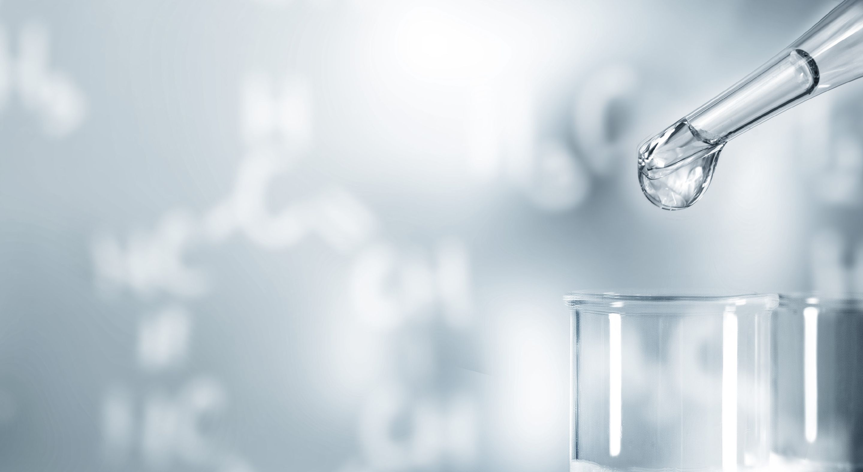 Chemistry lab vials and beakers