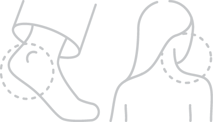 Cervial Dystonia and Plantar Fascitis Icons
